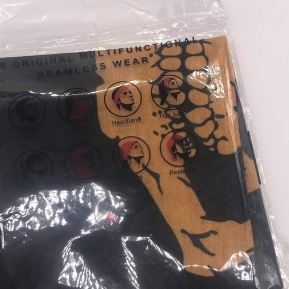 Motorcycle Helmet Skull Neck Face Mask Gold - Picture 2 of 4